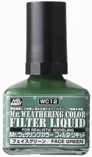 MR.HOBBY Mr.Weathering Color Face Green, Зеленый, Смывка для везеринга, 40 мл