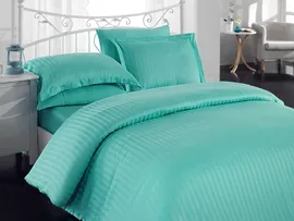 Постельное бельё из бамбука Hobby "DIAMOND STRIPE" зеленый, Евро