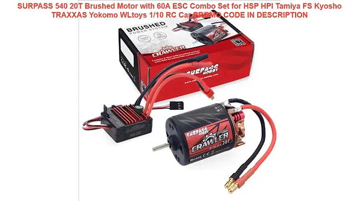 Buy SURPASS 540 20T Brushed Motor with 60A ESC Combo Set for HSP HPI Tamiya FS Kyosho TRAXXAS Yokom