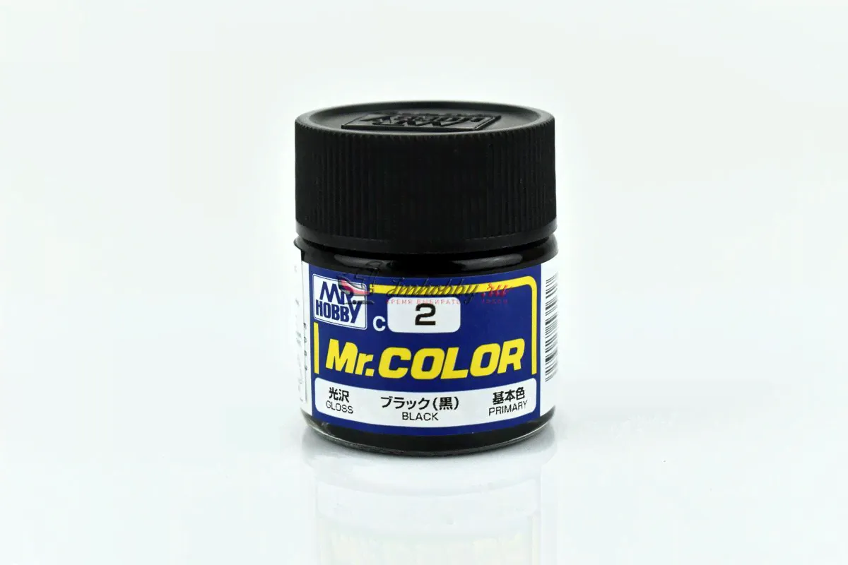 Краска Mr.Color Black глянцевая 10мл Mr.Hobby C-2