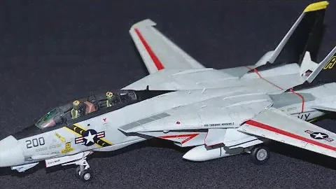 Brilliant model still for an oldish kit. Hasegawa 1/72 Grumman F-14A Tomcat VF 84 Jolly Rogers